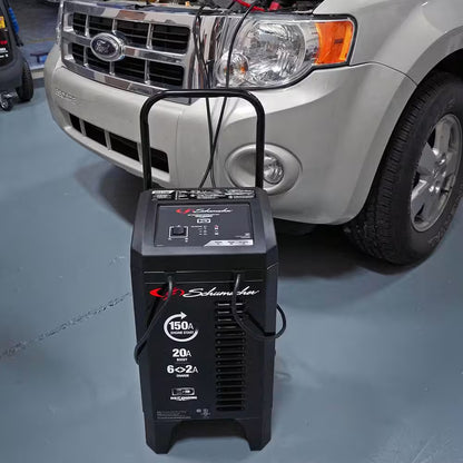 Wheeled Automatic 6A Car Battery Charger/200A Engine Start, Maintainer, 40A Boost, 6V/12V Sport, Auto, Marine Batteries