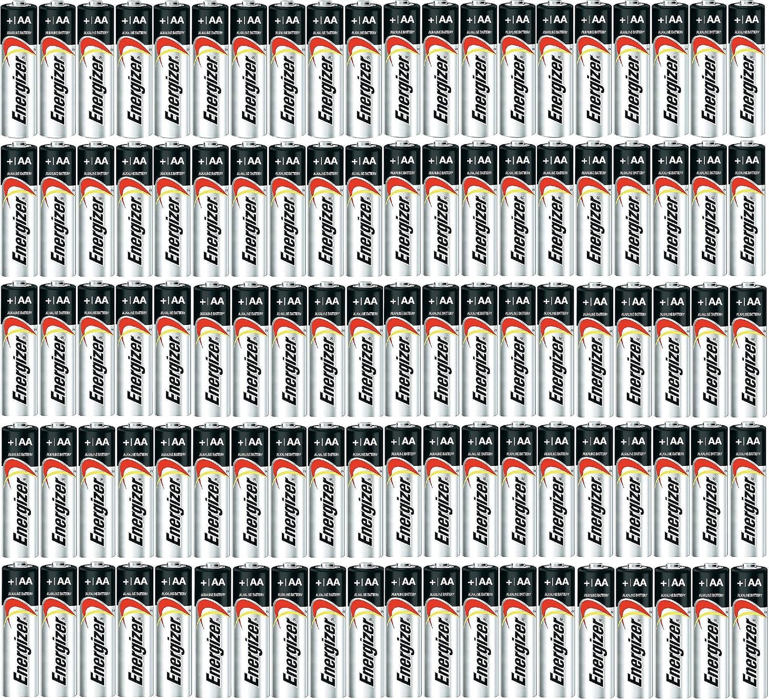 AA Max Alkaline E91 Batteries Made in USA - Expiration 12/2024 or Later - 100 Count
