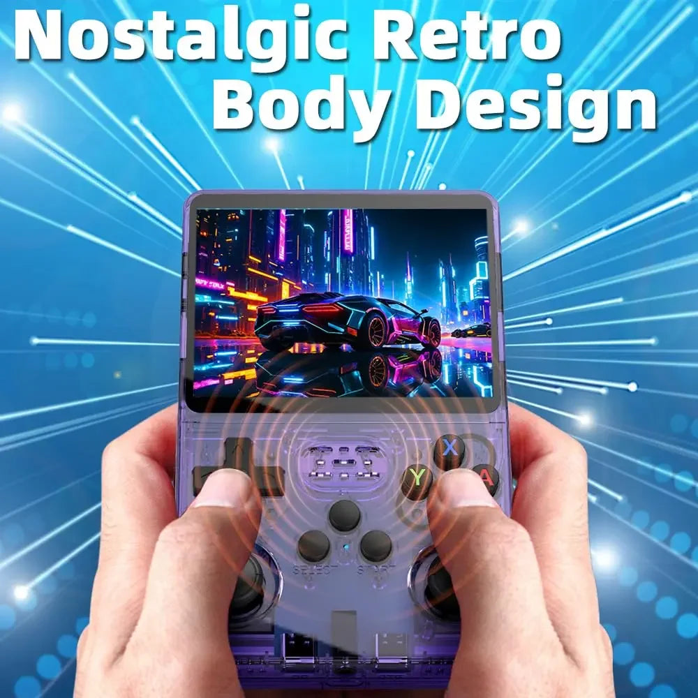 R36S Retro Handheld Game Console Linux System 3.5-Inch IPS Screen 64G/128G 20000+ Games Portable Pocket Game Console